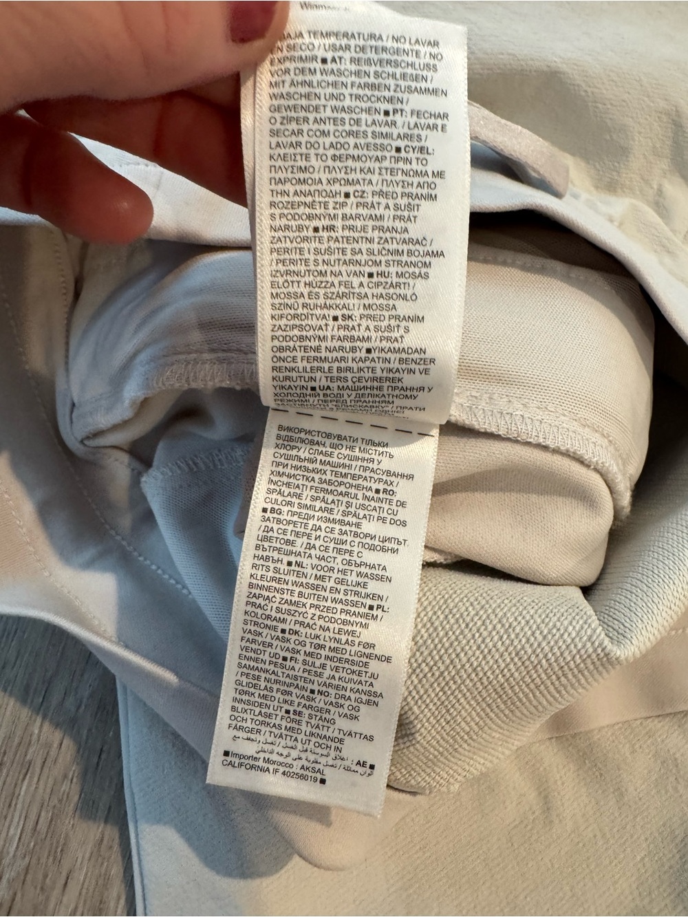 Athleta Headlands Hybrid Trek Joggers in a light beige/abalone color. - Picture 10 of 11